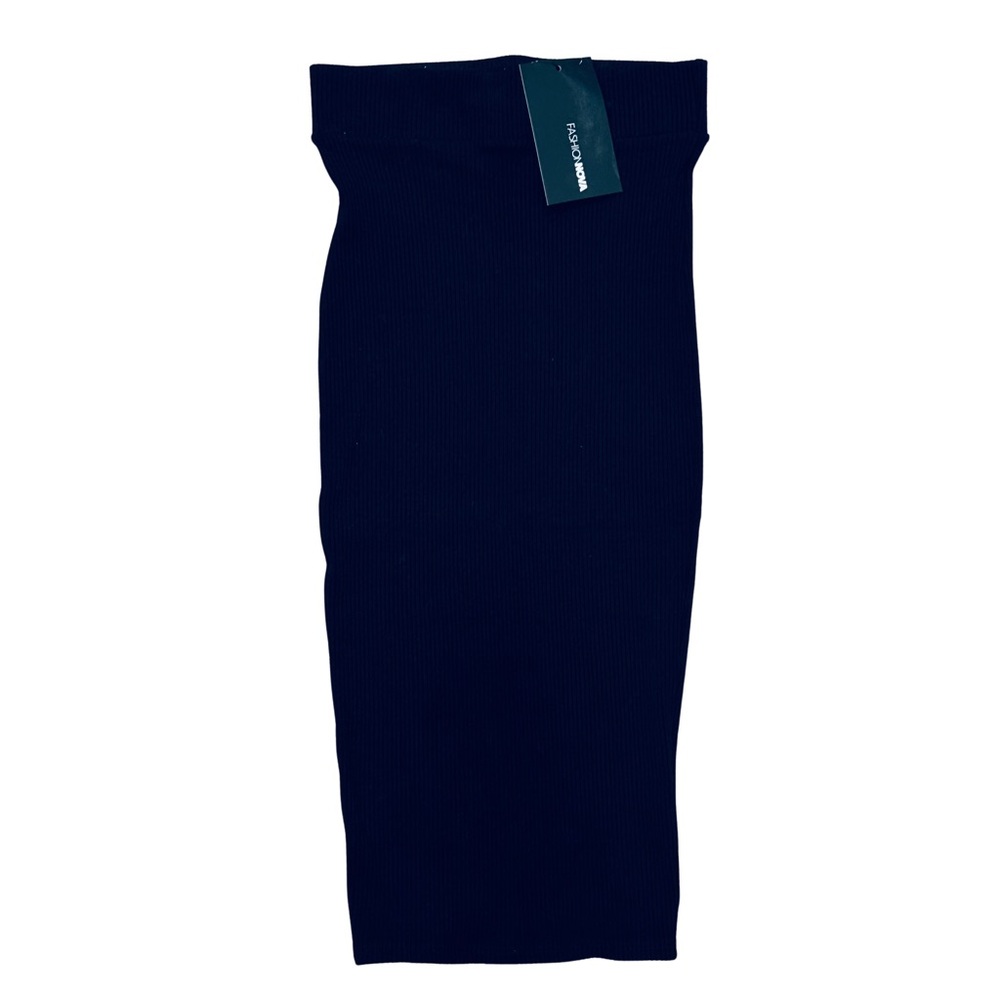 Fashion Nova Black Vera Snatched Midi Skirt